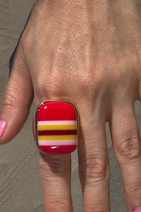2-PACK RESIN STRIPED RINGS