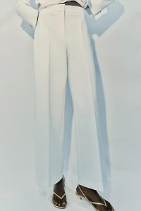 HIGH-WAISTED STRAIGHT LEG PANTS