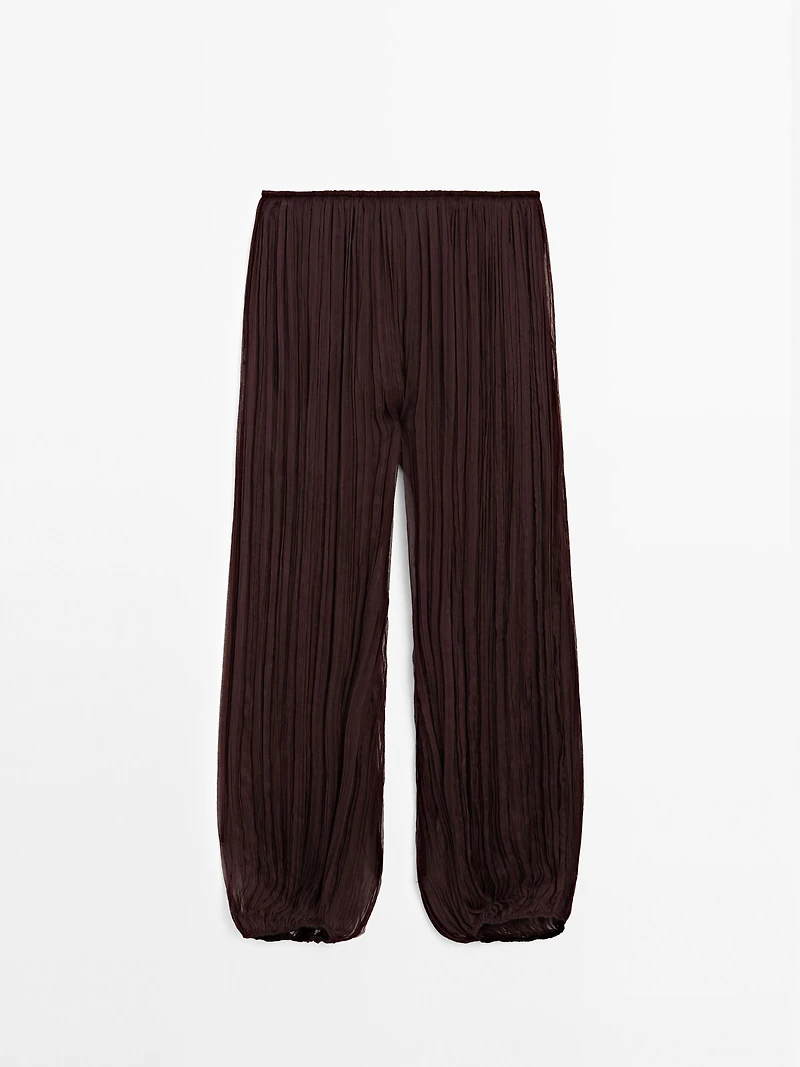 Flowing pleated sarouel trousers - STUDIO