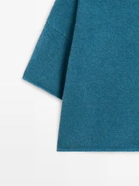 Alpaca blend knit short sleeve sweater