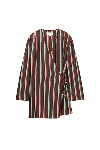 VESTE CROISÉE À RAYURES