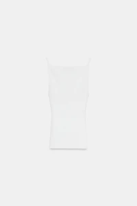 TOP HALTER EN MAILLE CÔTELÉE
