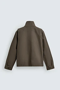 BOXY FIT COTTON CANVAS JACKET