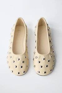 STUDDED BALLET FLATS