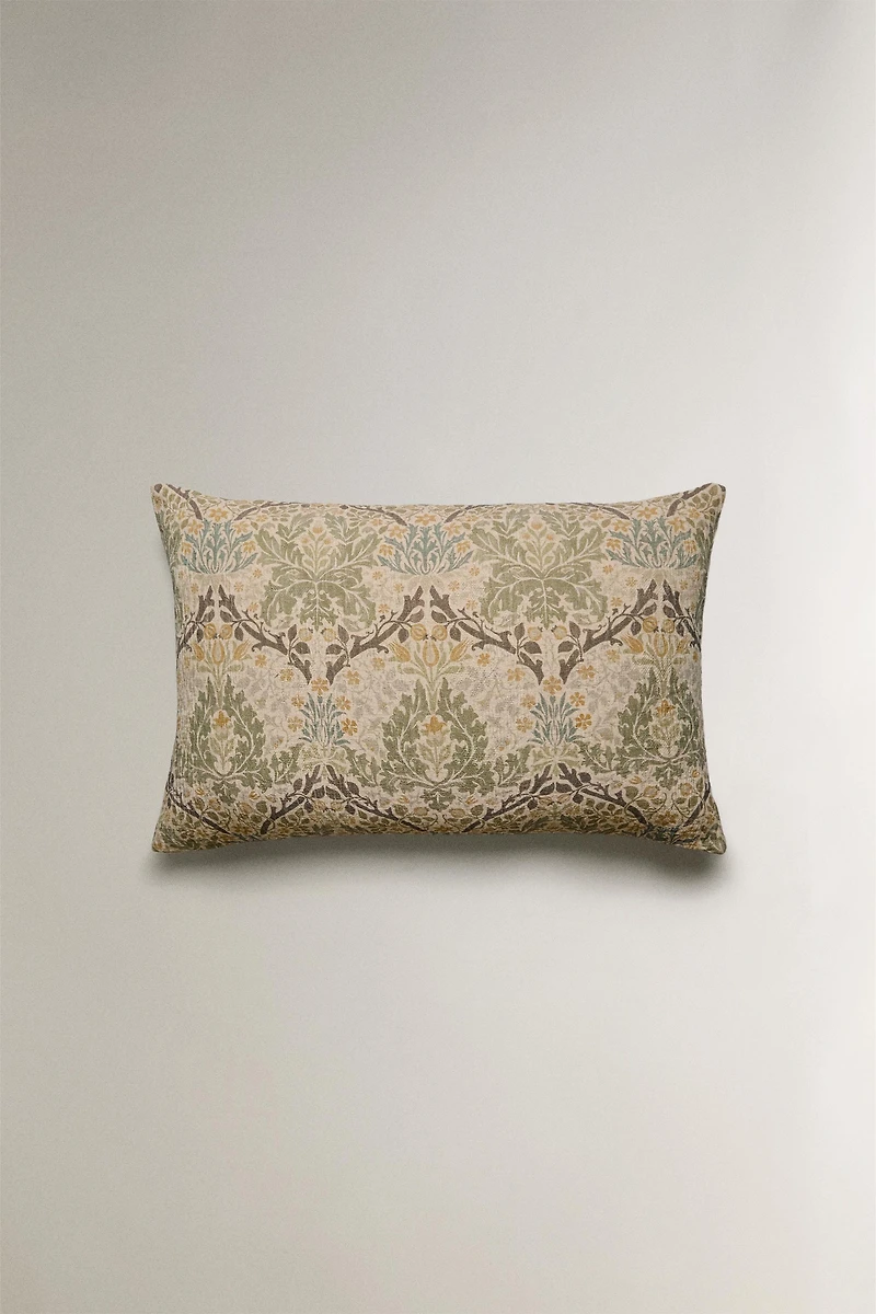 MORRIS & CO. FLORAL THROW PILLOW COVER