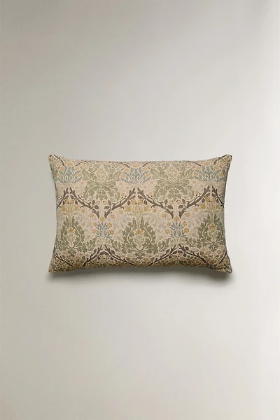 MORRIS & CO. FLORAL THROW PILLOW COVER