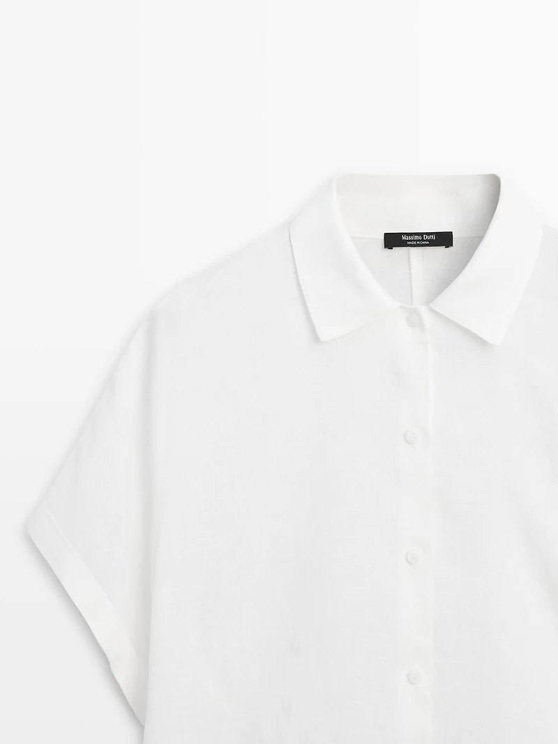 100% linen short sleeve shirt