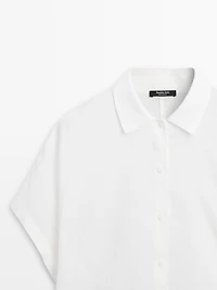 100% linen short sleeve shirt