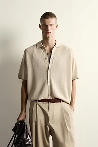 RELAXED FIT KNIT SHIRT