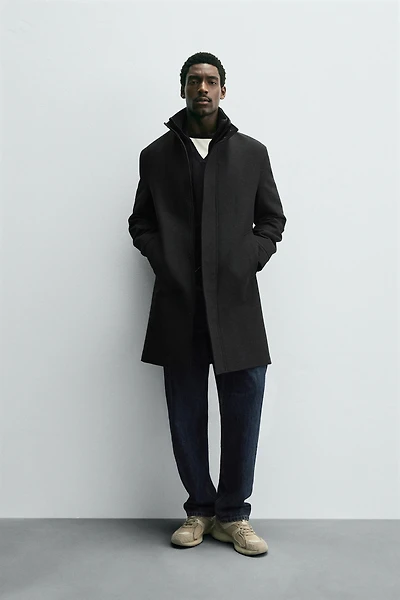 REMOVABLE COLLAR COAT