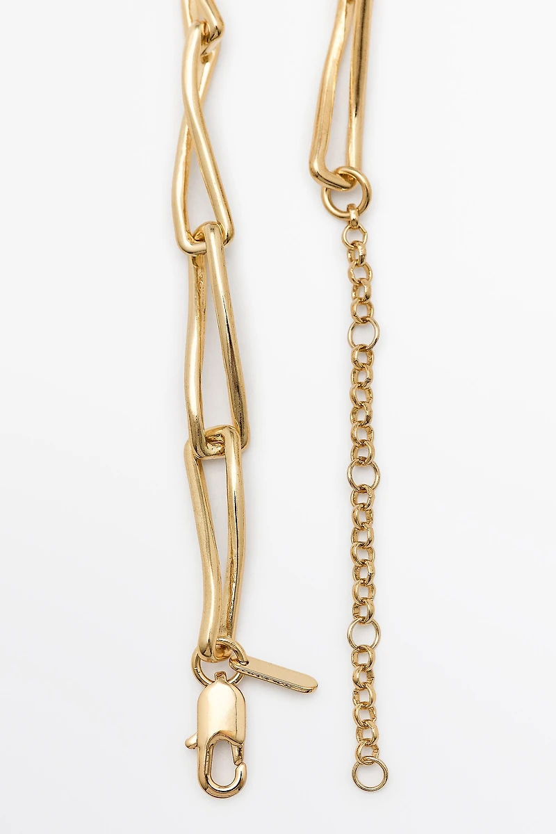 Metal chain link necklace