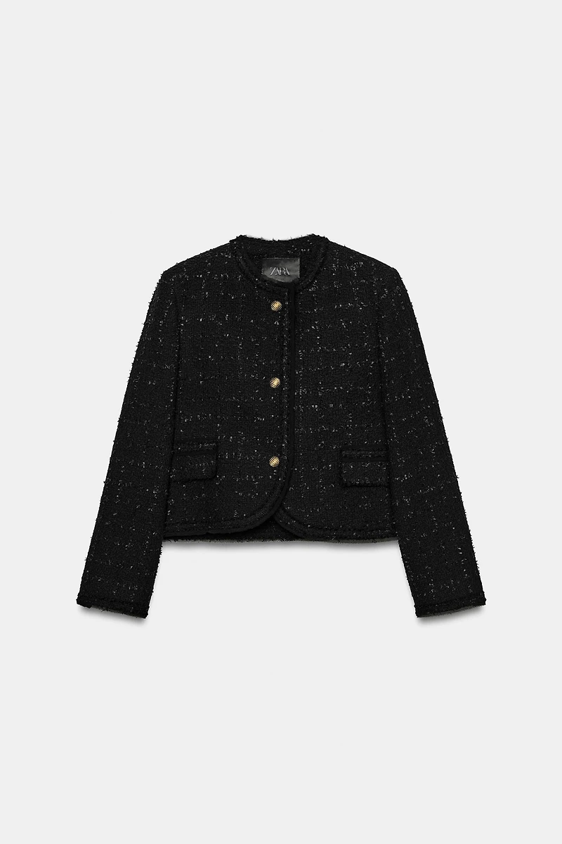 ZW COLLECTION EMBOSSED BUTTON BLAZER