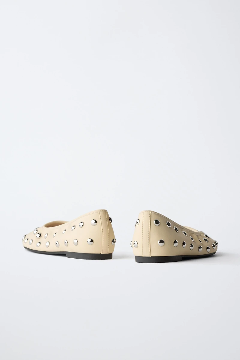 STUDDED BALLET FLATS
