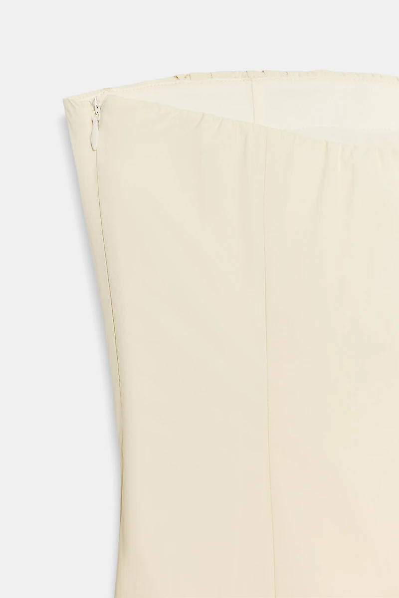 MIDI DRESS WITH EMBOSSED RUFFLES