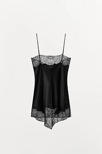 SATIN LACE CAMISOLE TOP