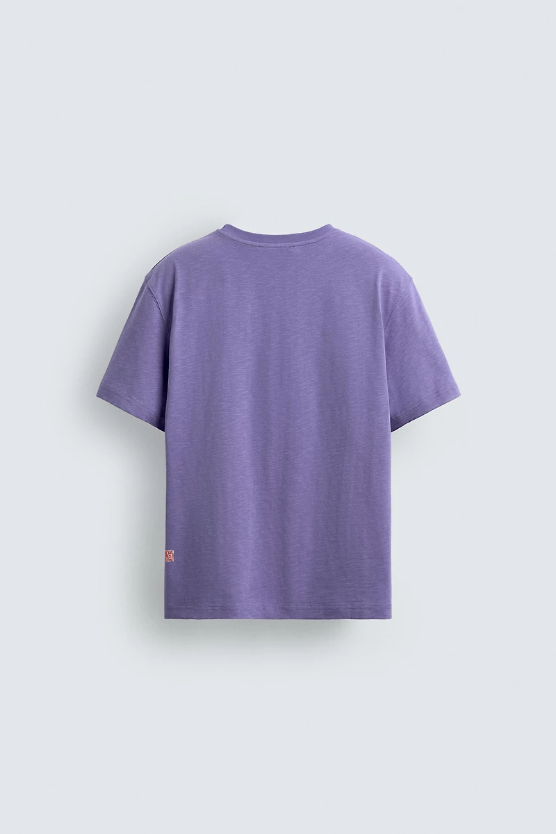 REGULAR FIT SLUB TEXTURE T-SHIRT