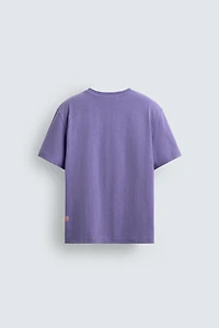 REGULAR FIT SLUB TEXTURE T-SHIRT