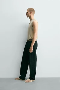 DÉBARDEUR RELAXED FIT EN VISCOSE ET LIN