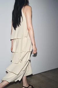 ZW COLLECTION RUFFLED HALTER DRESS