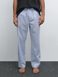 Pyjama avec T-shirt à manches courtes et pantalon rayures