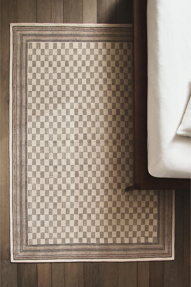 TAPIS COTON BLOCK PRINT