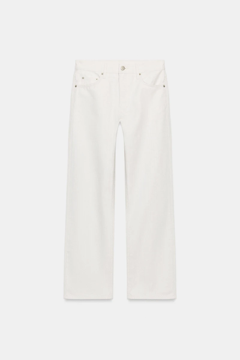 ZW COLLECTION MID-RISE STRAIGHT LEG JEANS