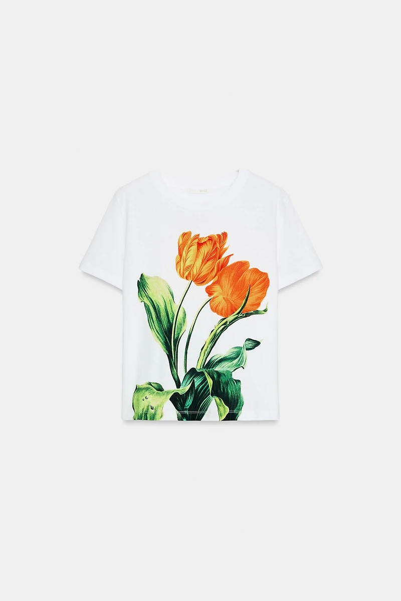 FLORAL PRINT T-SHIRT