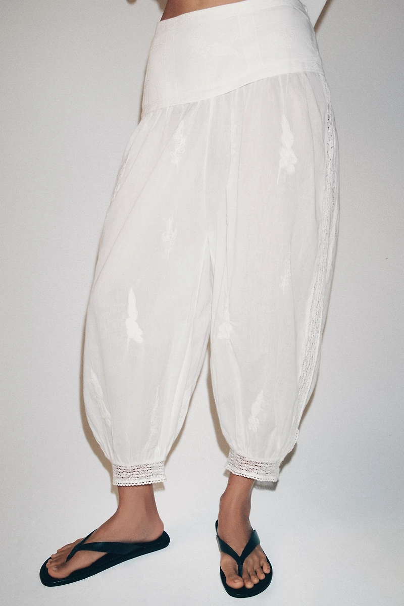 PANTALON BOUFFANT BRODERIES ZW COLLECTION