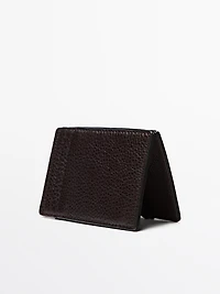 Portefeuille vertical « magic » en cuir nappa