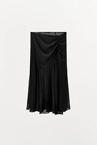 DRAPED GEORGETTE SKIRT