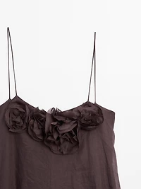 Long ramie floral dress - STUDIO