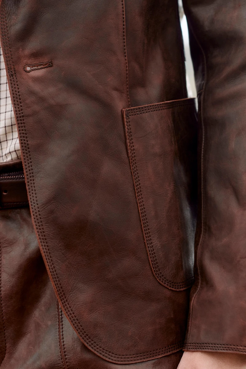 LIMITED EDITION LEATHER SUIT BLAZER