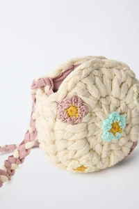 SAC BANDOULIÈRE EN CROCHET À FLEURS