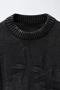 ACID WASH KNIT SWEATER