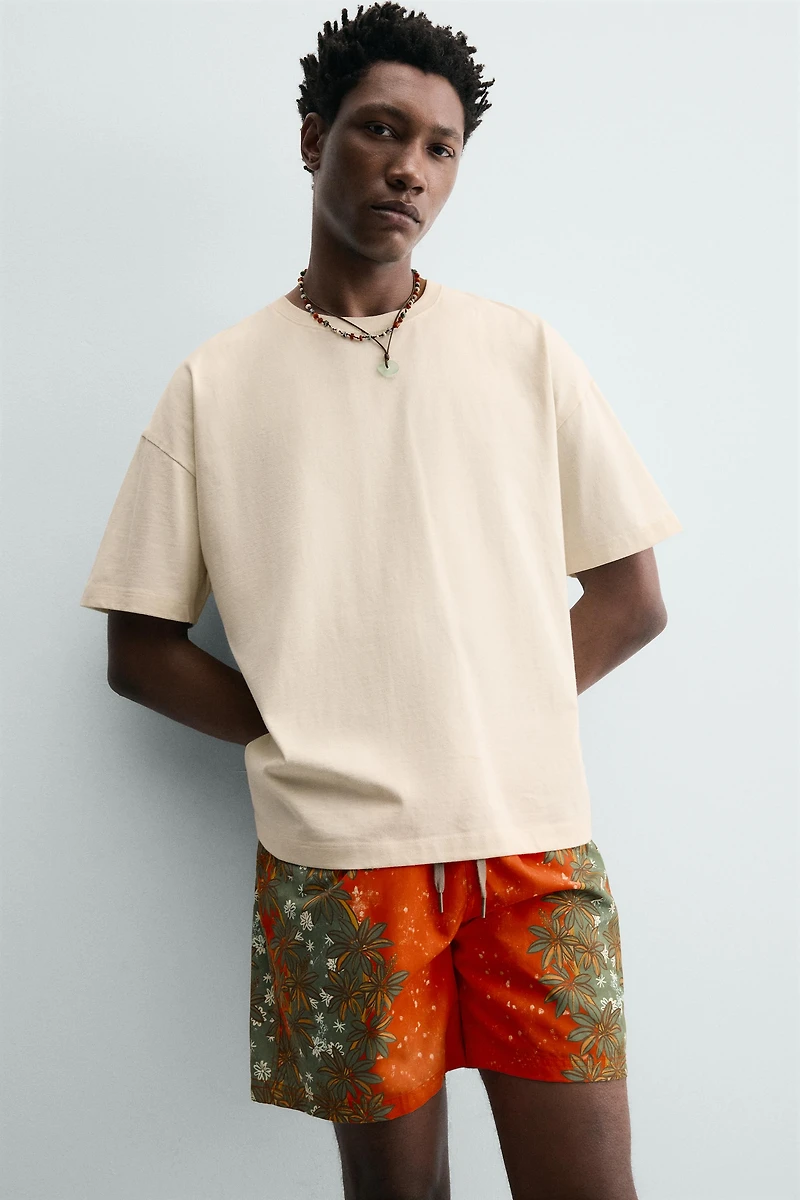 MAILLOT DE BAIN LONG À IMPRIMÉ FLORAL