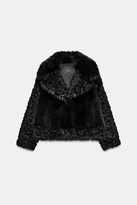 MANTEAU COURT EFFET FOURRURE ZW COLLECTION