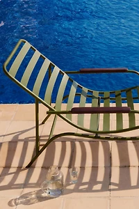 METAL AND WOOD LOUNGER