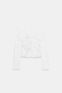 RUFFLE COMBINATION SHIRT