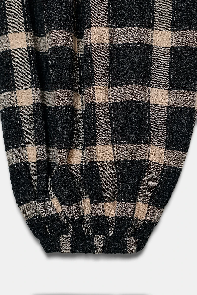 ZW COLLECTION PLAID BALLOON PANTS