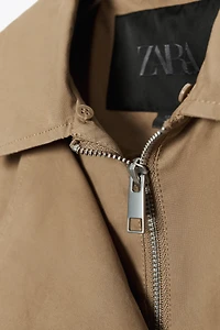 ZW COLLECTION FAUX FUR COLLAR BOMBER JACKET