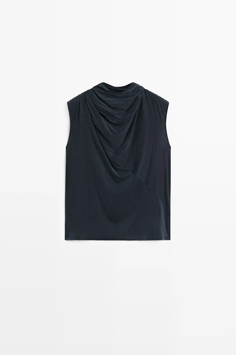 Draped back-tie top - STUDIO