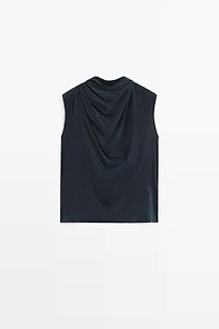 Draped back-tie top - STUDIO