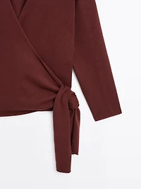 100% wool double-breasted cardigan