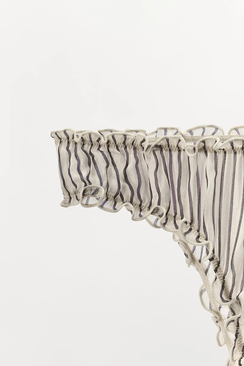 CULOTTE EN VISCOSE 100 % IMPRIMÉ À RAYURES