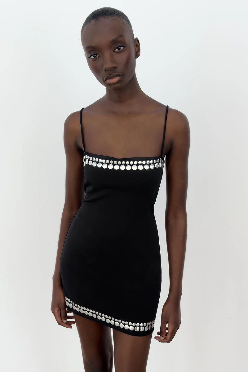 STUDDED MINI DRESS