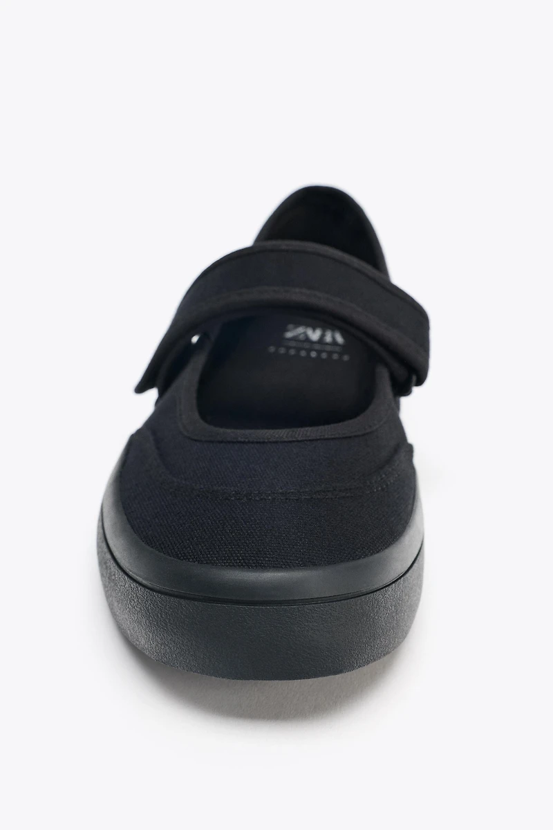 FABRIC STRAP BALLET FLATS