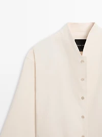 Flowing overshirt with collar detail
