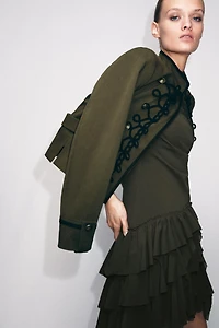 RUFFLED SHORT DRESS