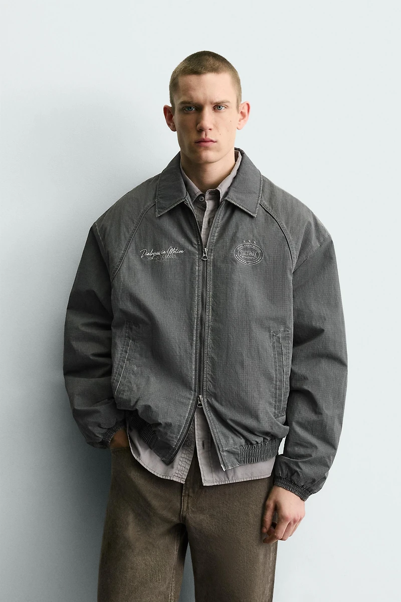 TEXTURED PUFFER JACKET
