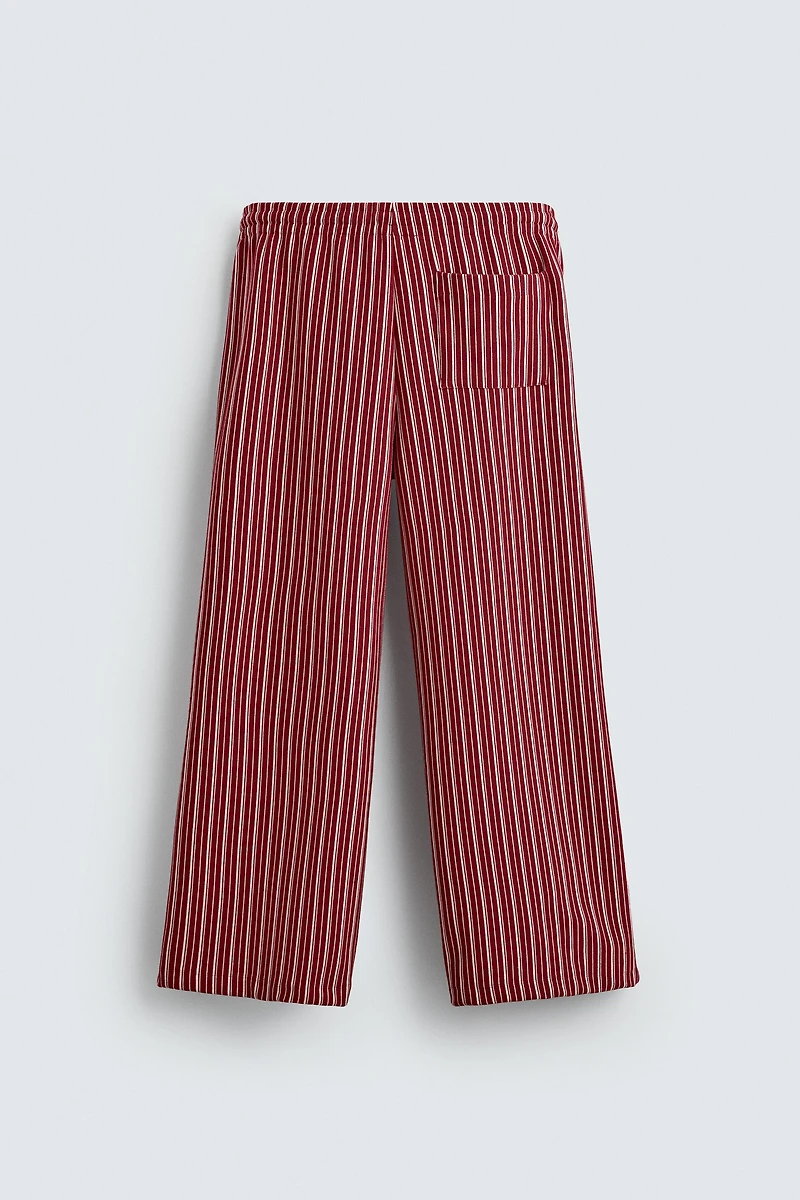 STRIPED RELAXED FIT PANTS